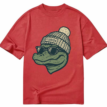 Gainesville Gator wearing Florida beanie - Classic T-shirt - Red