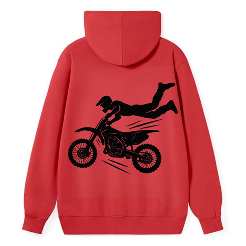 Motocross rider airborne trick - Classic Pullover Hoodie
