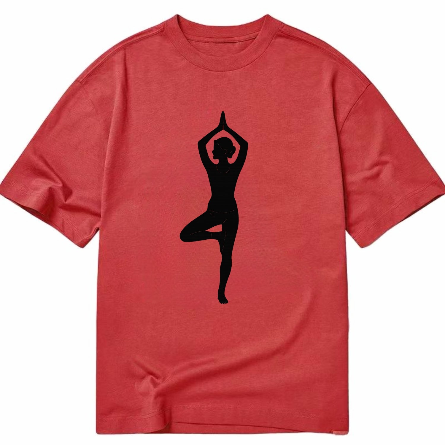 Yogi in tree pose silhouette - Classic T-shirt - Red