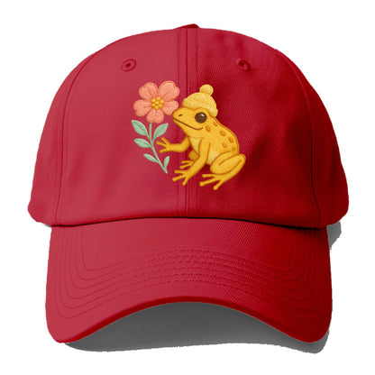 Yellow Dart Frog - Baseball Cap - Red