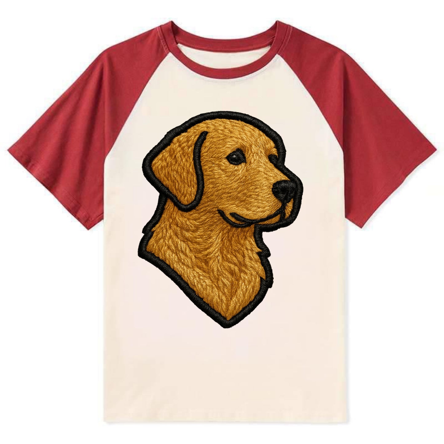 Chesapeake Bay Retriever - Modern retrie - Contrast Raglan T-shirt - Red