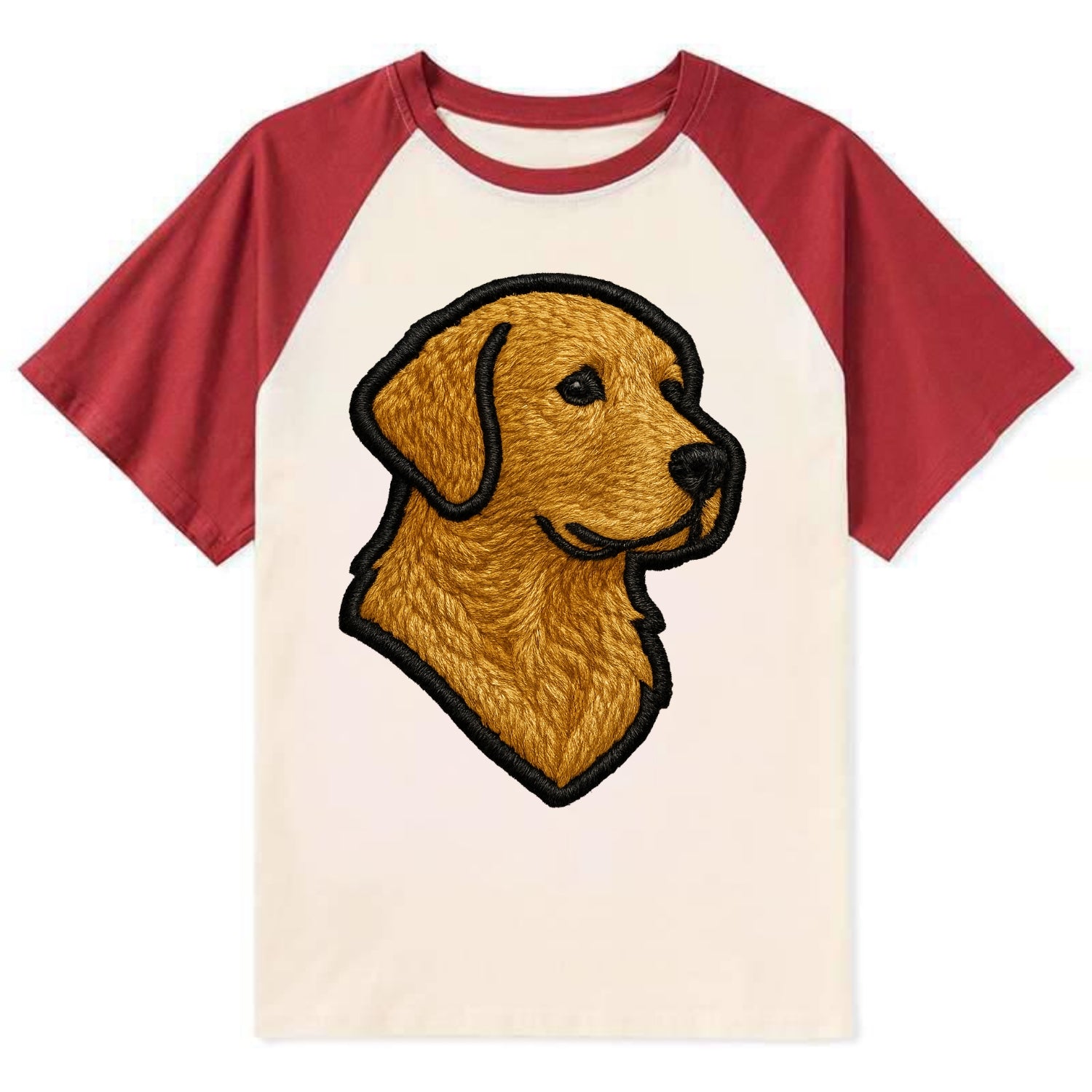 Chesapeake Bay Retriever - Modern retrie - Contrast Raglan T-shirt - Red