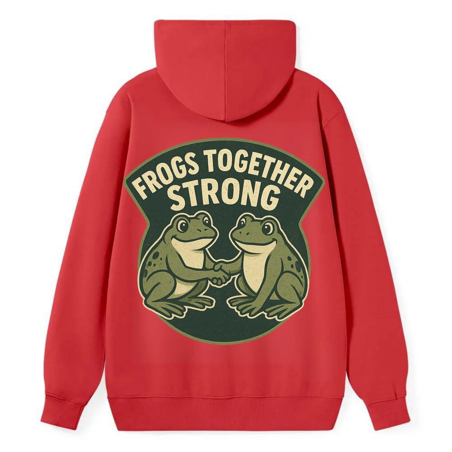 Frogs Together Strong 3 - Classic Pullover Hoodie - Red