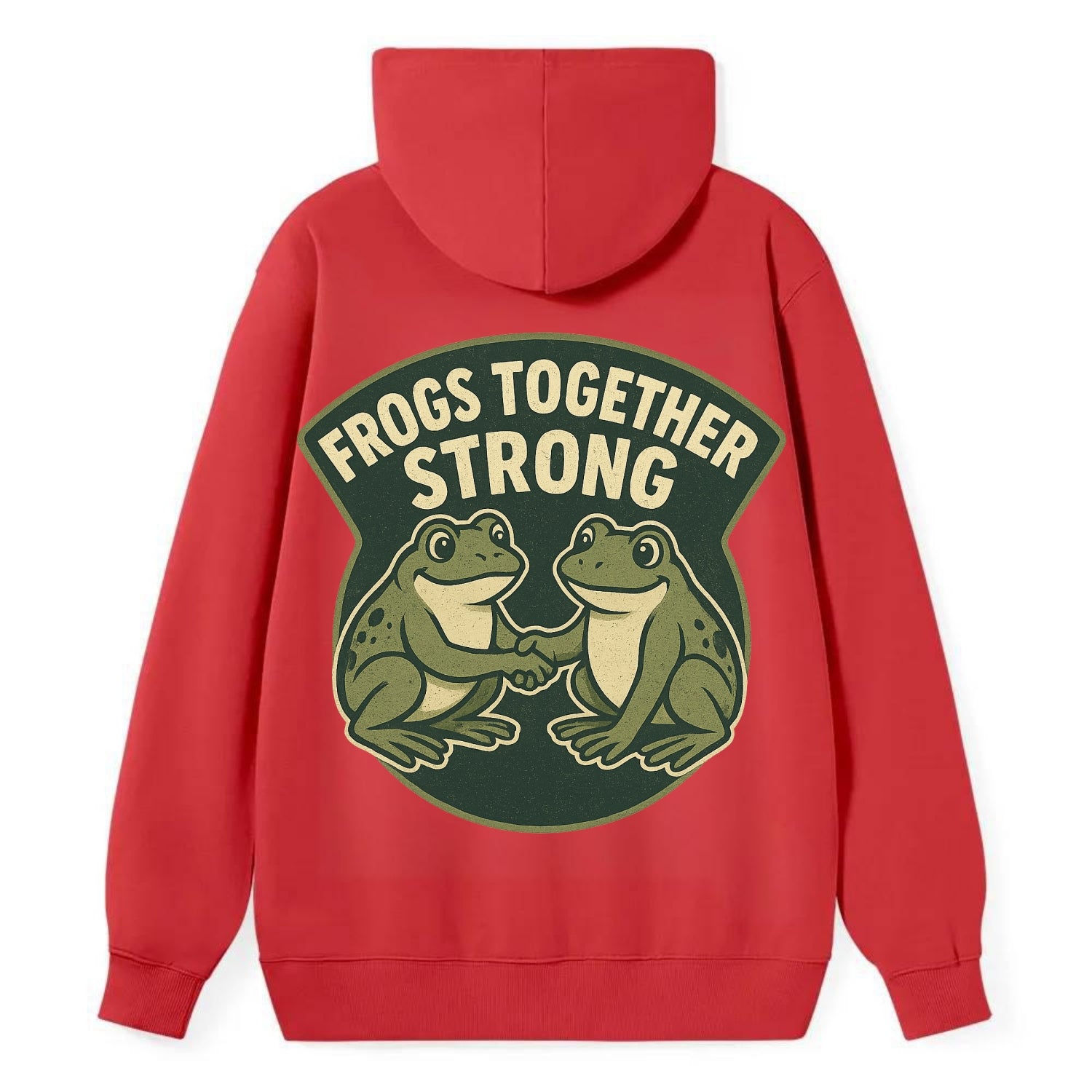 Frogs Together Strong 3 - Classic Pullover Hoodie - Red