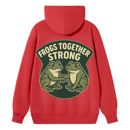 Frogs Together Strong 3 - Classic Pullover Hoodie - Red