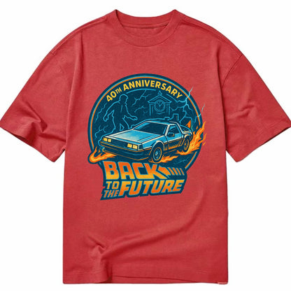 Back To The Future 40th Anniversary - Classic T-shirt - Red
