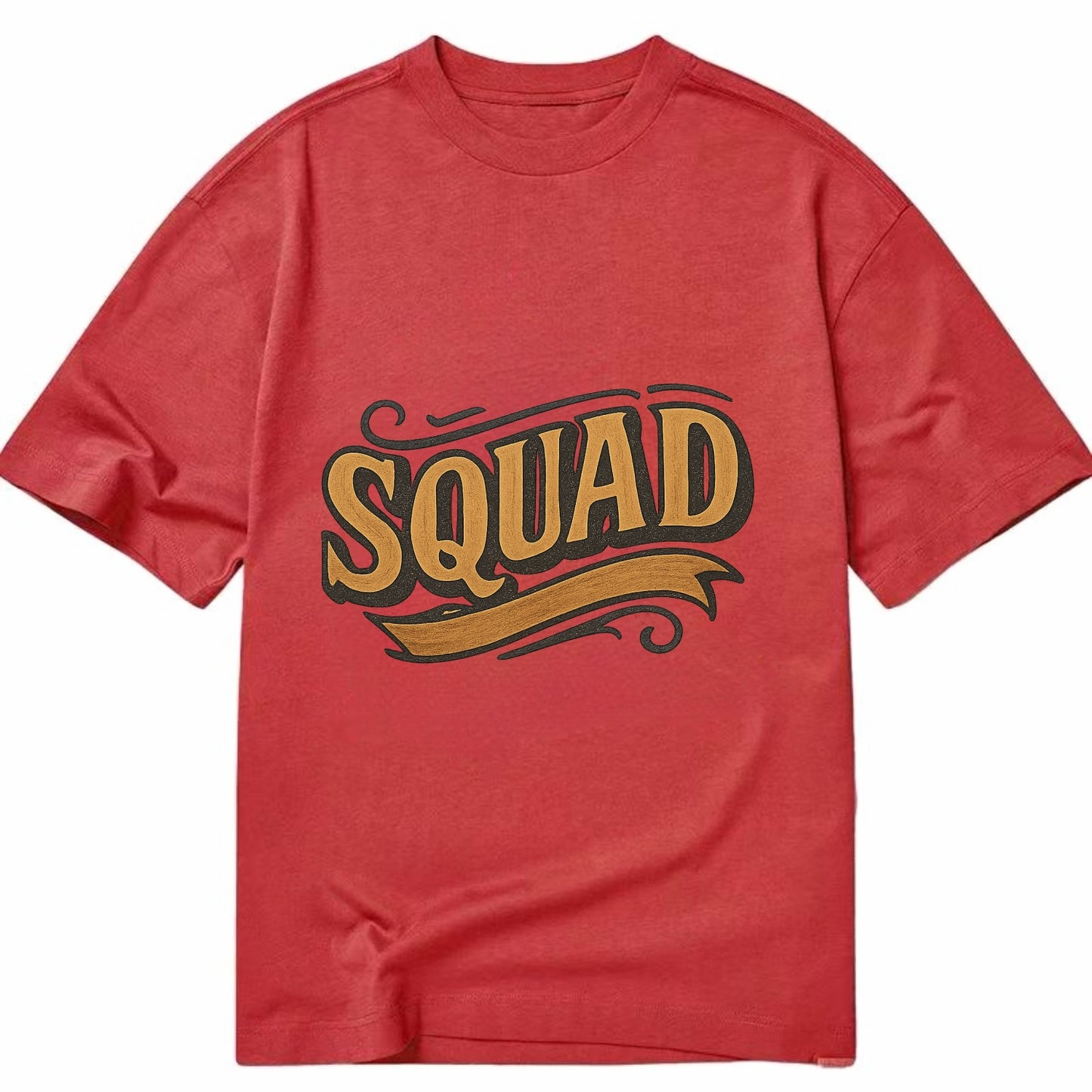 Bold typography design - "SQUAD" - your crew, your people - Classic T-shirt - Red