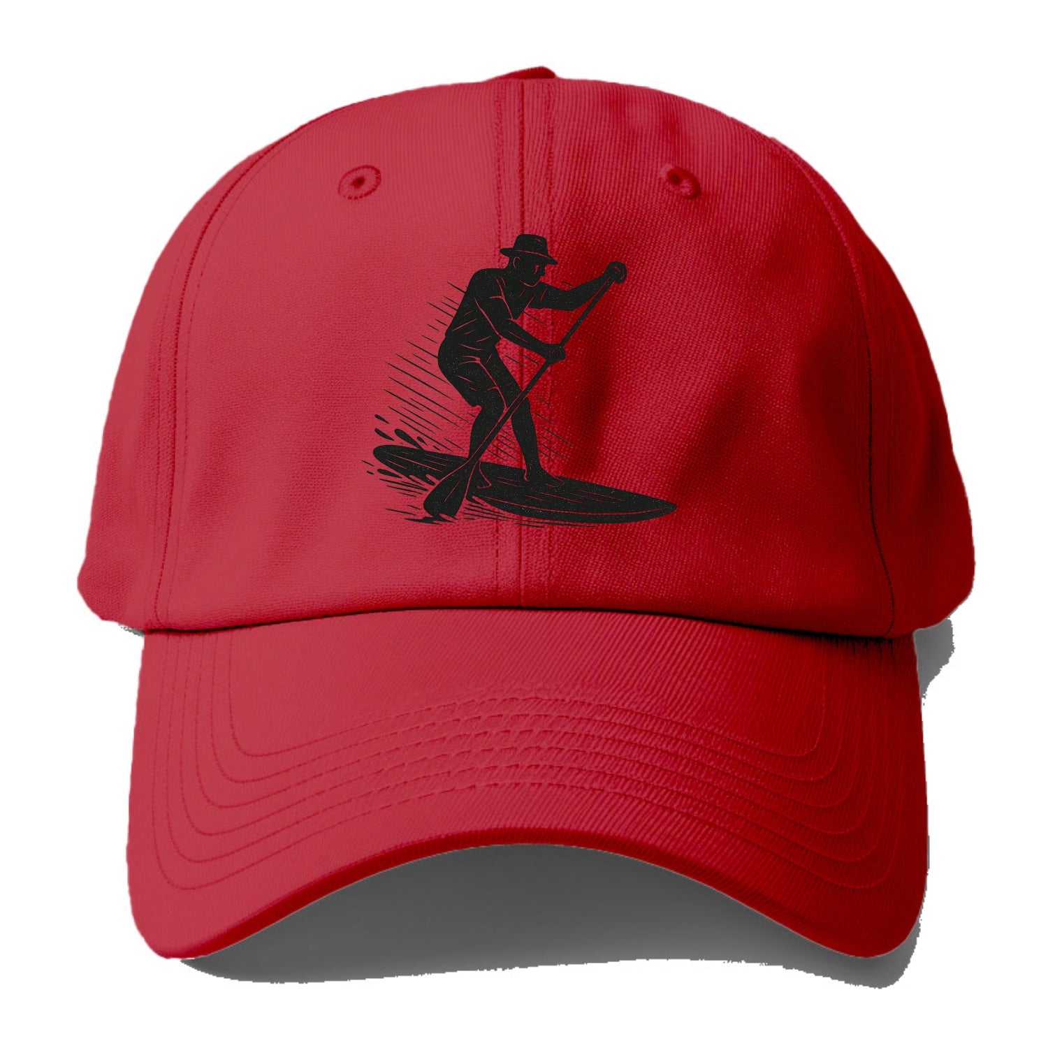 Stand-up paddleboarder on calm water - Baseball Cap - Red