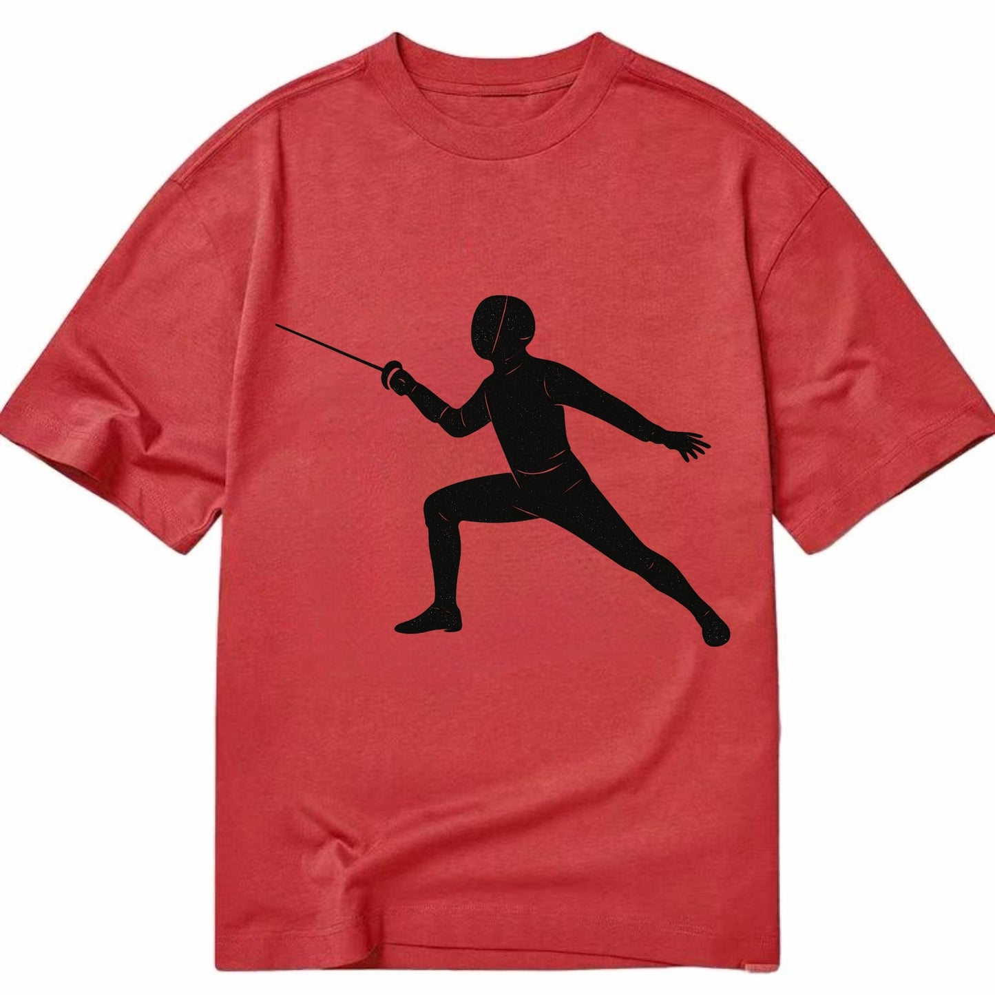 Fencer in lunge position - Classic T-shirt - Red