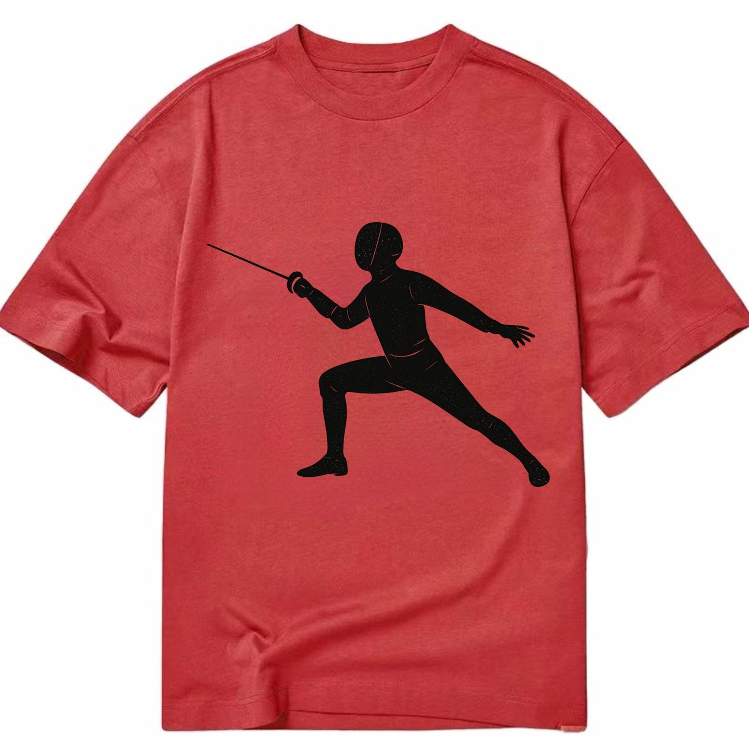 Fencer in lunge position - Classic T-shirt - Red