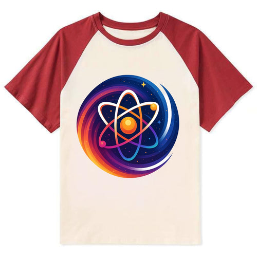 Micro Macro - Atom structure expanding i - Contrast Raglan T-shirt