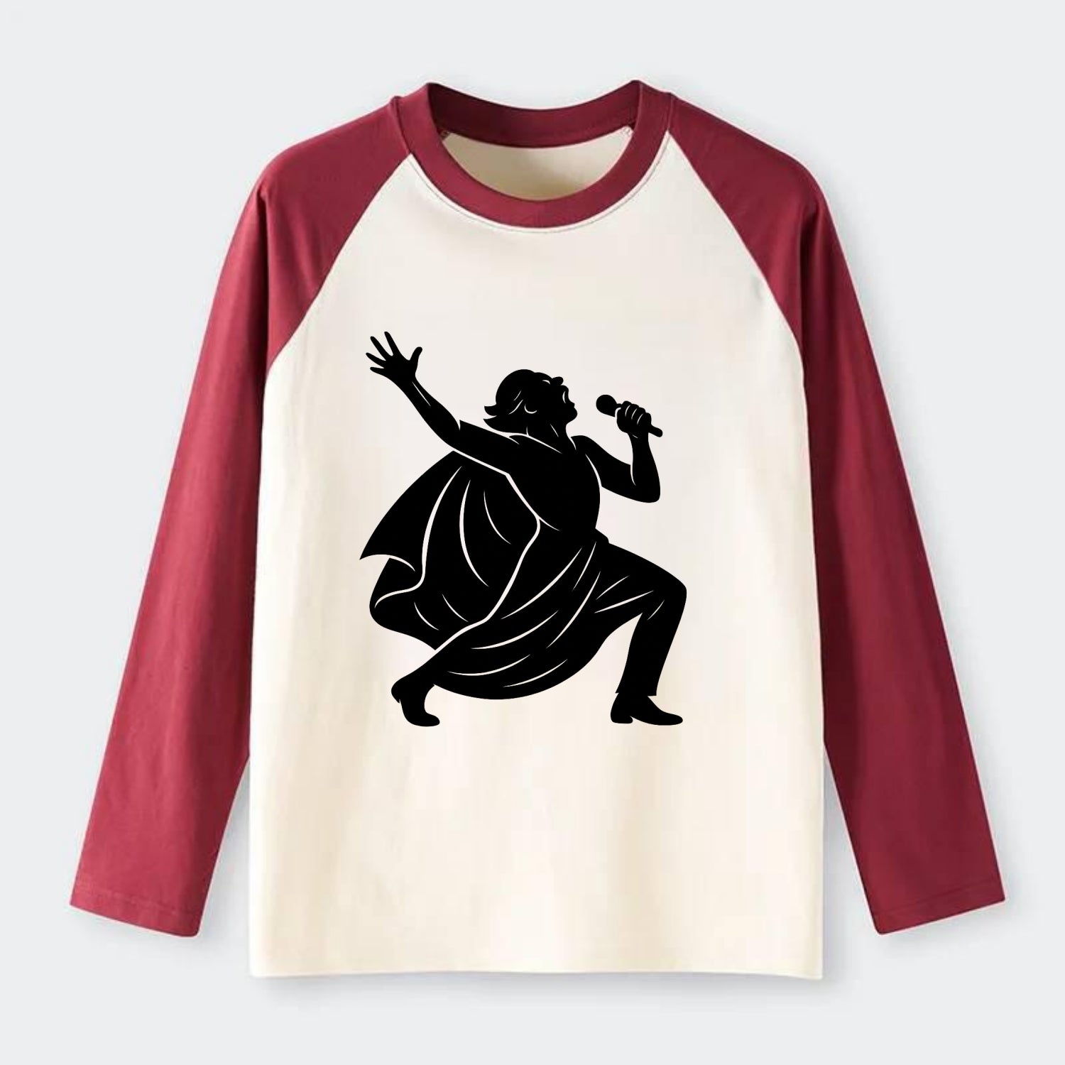 Opera singer powerful finale - Raglan Long Sleeve T-Shirt - Red
