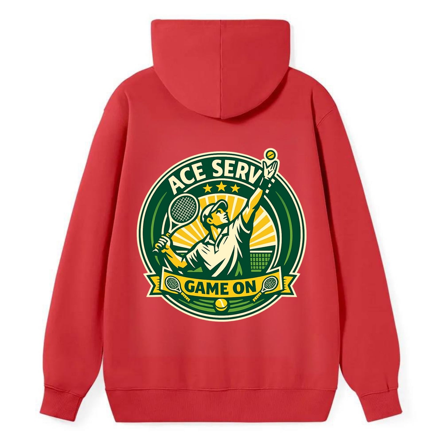 Serving Ace Emblem - Classic Pullover Hoodie - Red