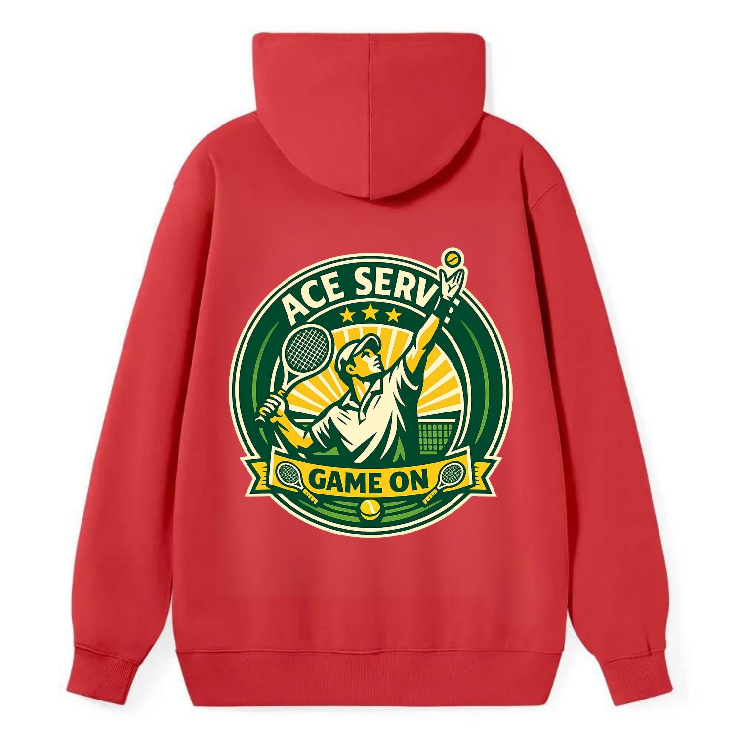 Serving Ace Emblem - Classic Pullover Hoodie - Red