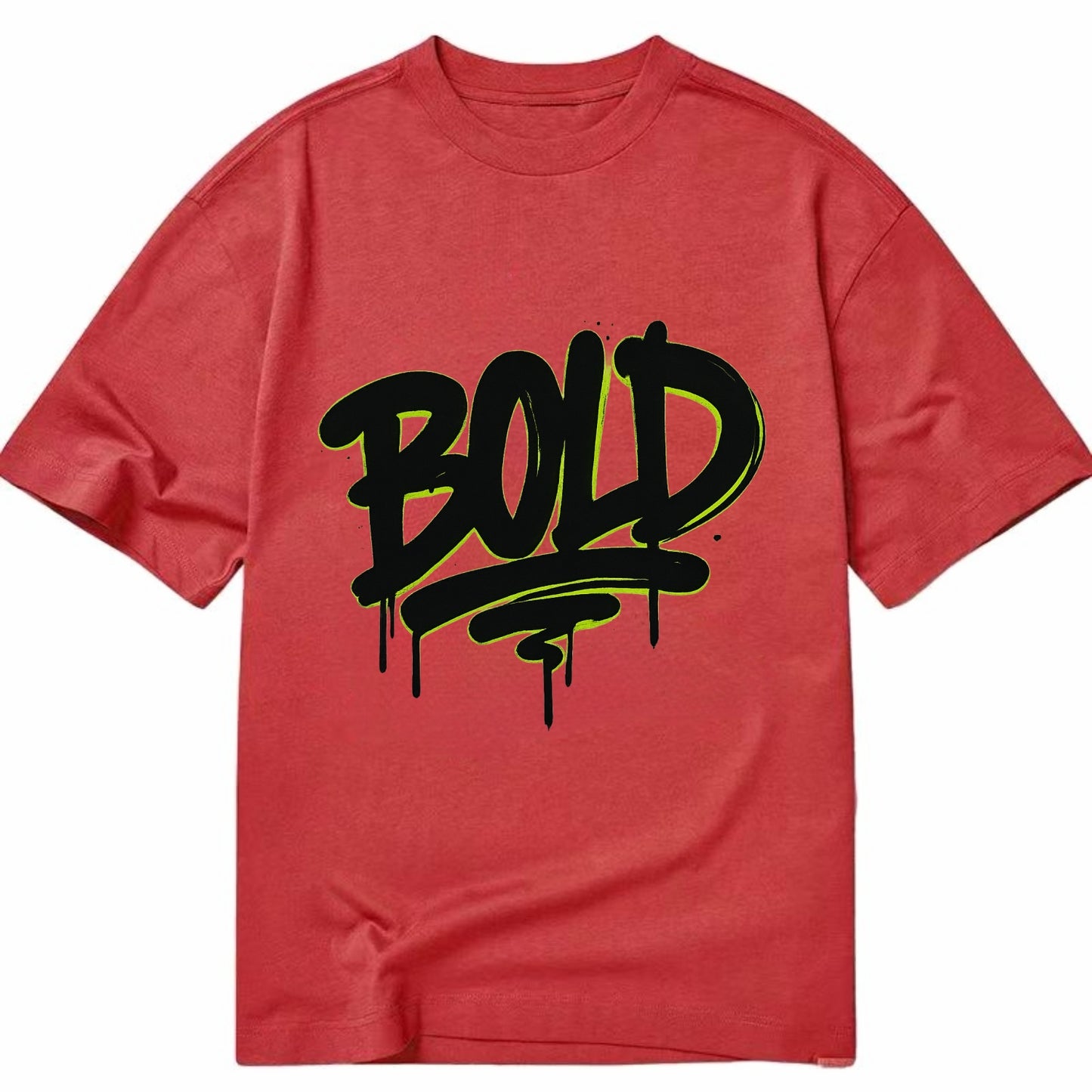 Bold typography design - "BOLD" - courageous, standing out - Classic T-shirt - Red