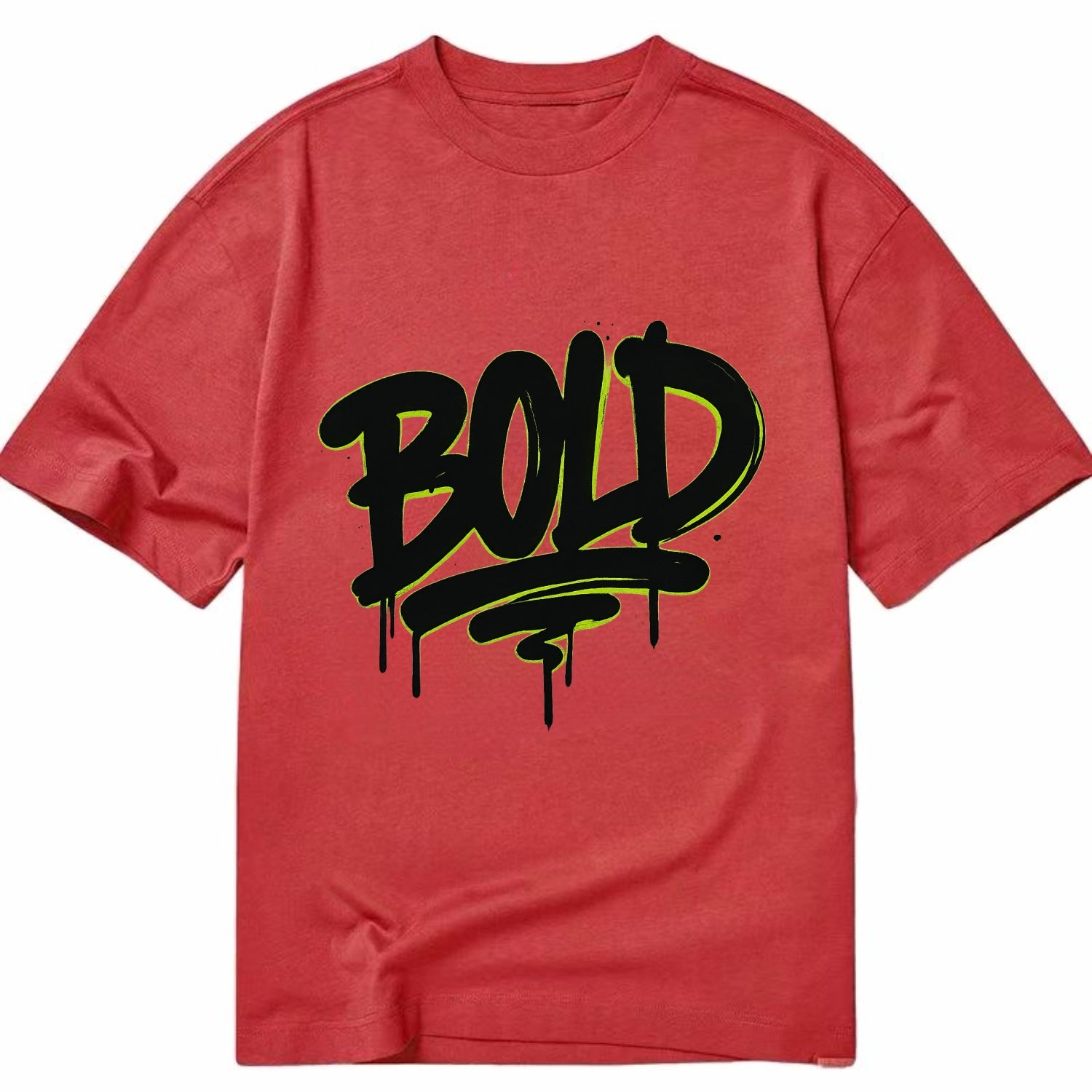Bold typography design - "BOLD" - courageous, standing out - Classic T-shirt - Red