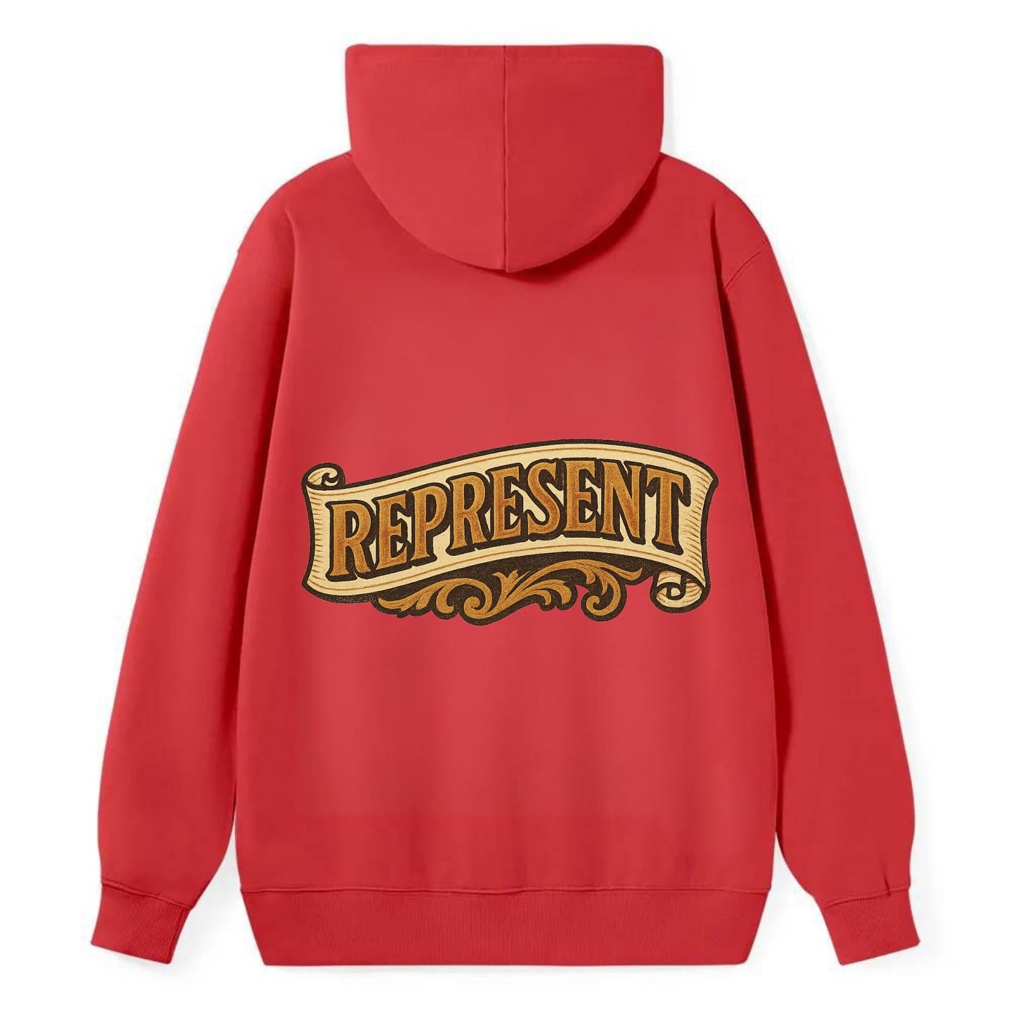 Bold typography design - "REPRESENT" - showing where you from - Classic Pullover Hoodie - Red