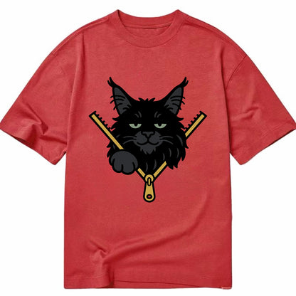Black Maine Coon - Classic T-shirt - Red