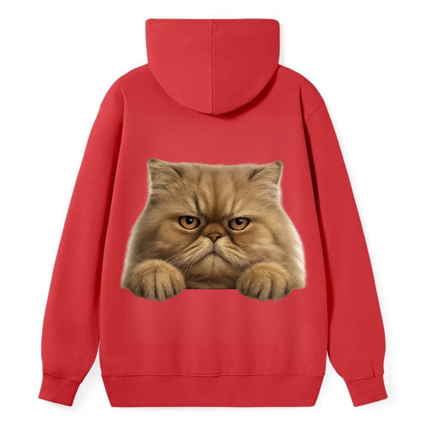 Persian Cat  - Classic Pullover Hoodie - Red