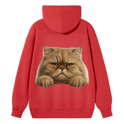 Persian Cat  - Classic Pullover Hoodie - Red