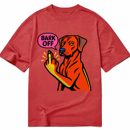 Rhodesian Ridgeback with distinctive ridge on back, athletic muscular paw up - Classic T-shirt - Red