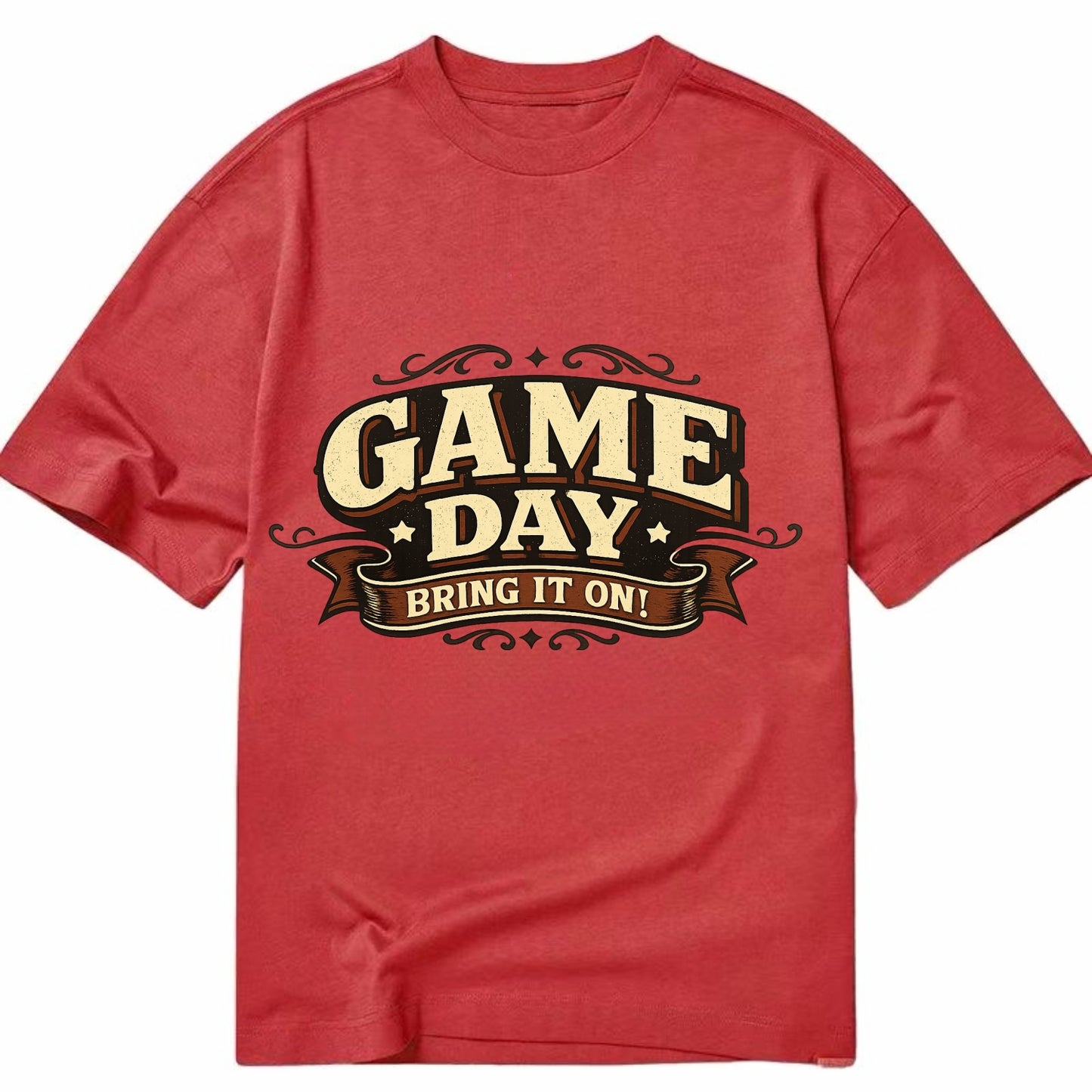 Bold typography design - "GAME DAY" - competition ready, bring it on - Classic T-shirt - Red