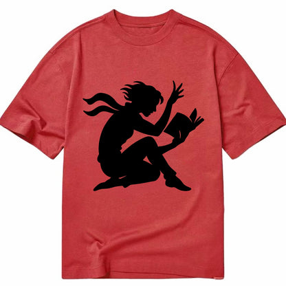 Reader lost in book moment - Classic T-shirt - Red