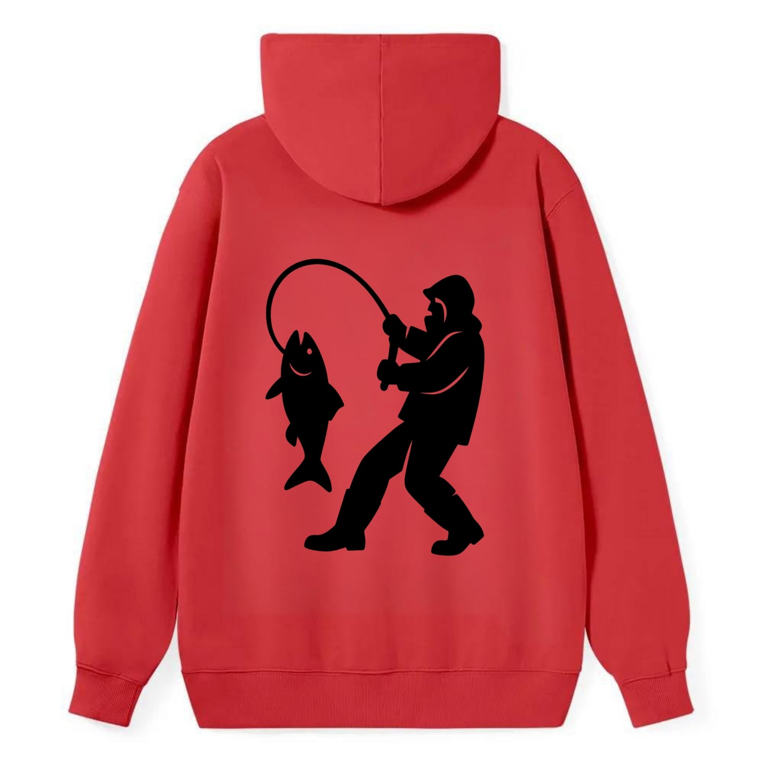 Alaskan fisherman hauling catch - Classic Pullover Hoodie - Red