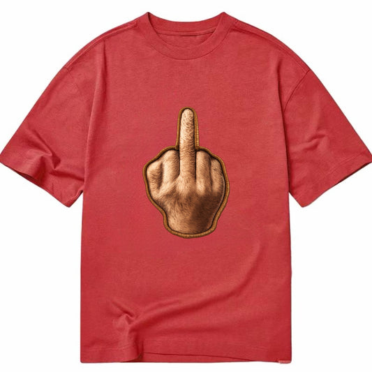 MIDDLE FINGER - hand gesture in skin tone , attitude - Classic T-shirt - Red