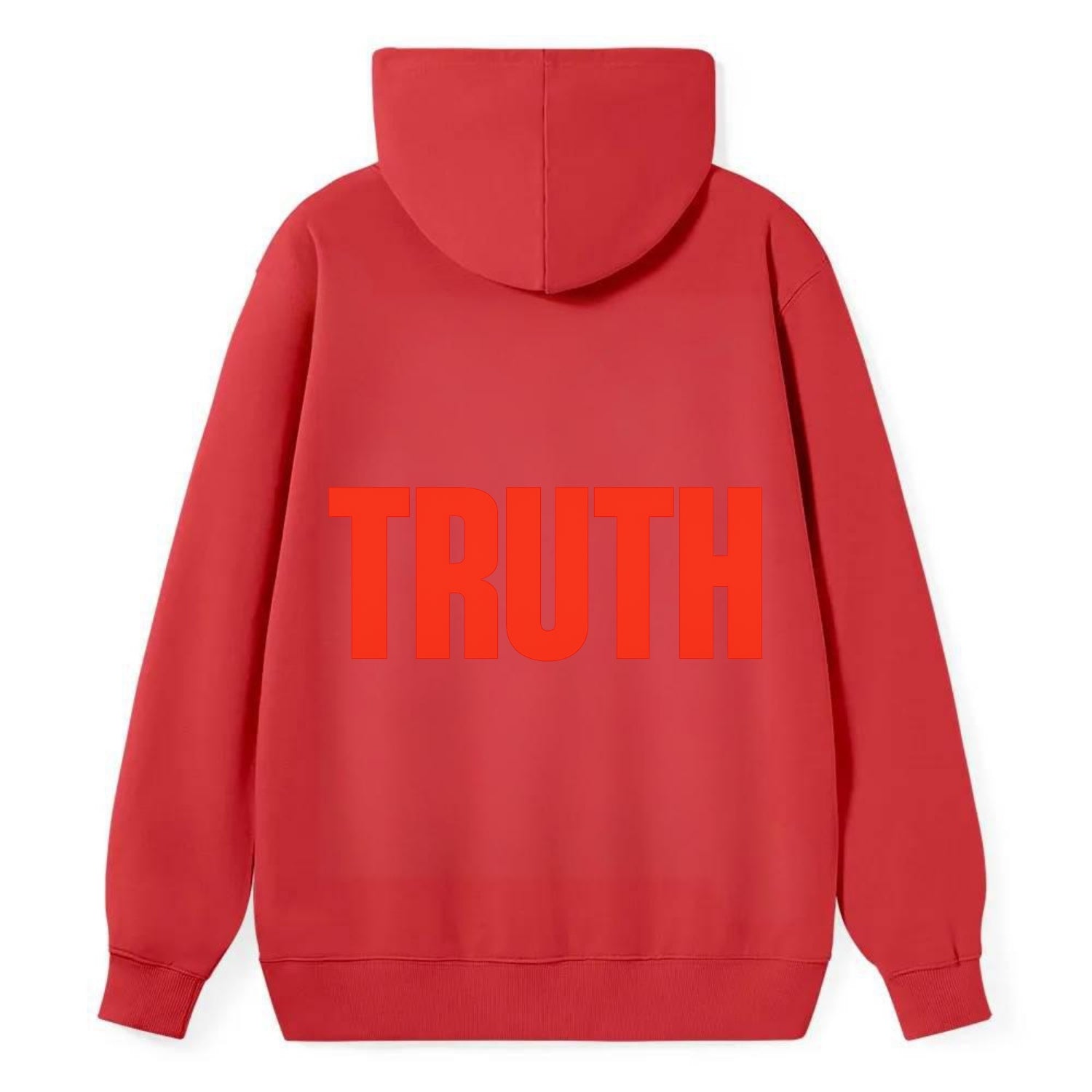 Bold typography design - "TRUTH" - honesty, reality - Classic Pullover Hoodie - Red