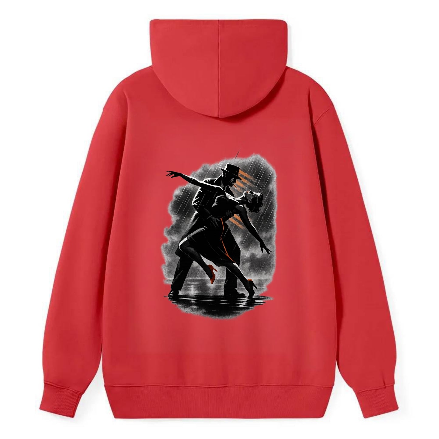 romantic dance pose with woman lifted in the air at lakeside - Classic Pullover Hoodie - Red