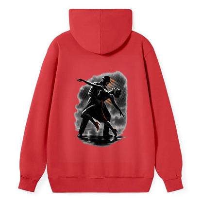 romantic dance pose with woman lifted in the air at lakeside - Classic Pullover Hoodie - Red