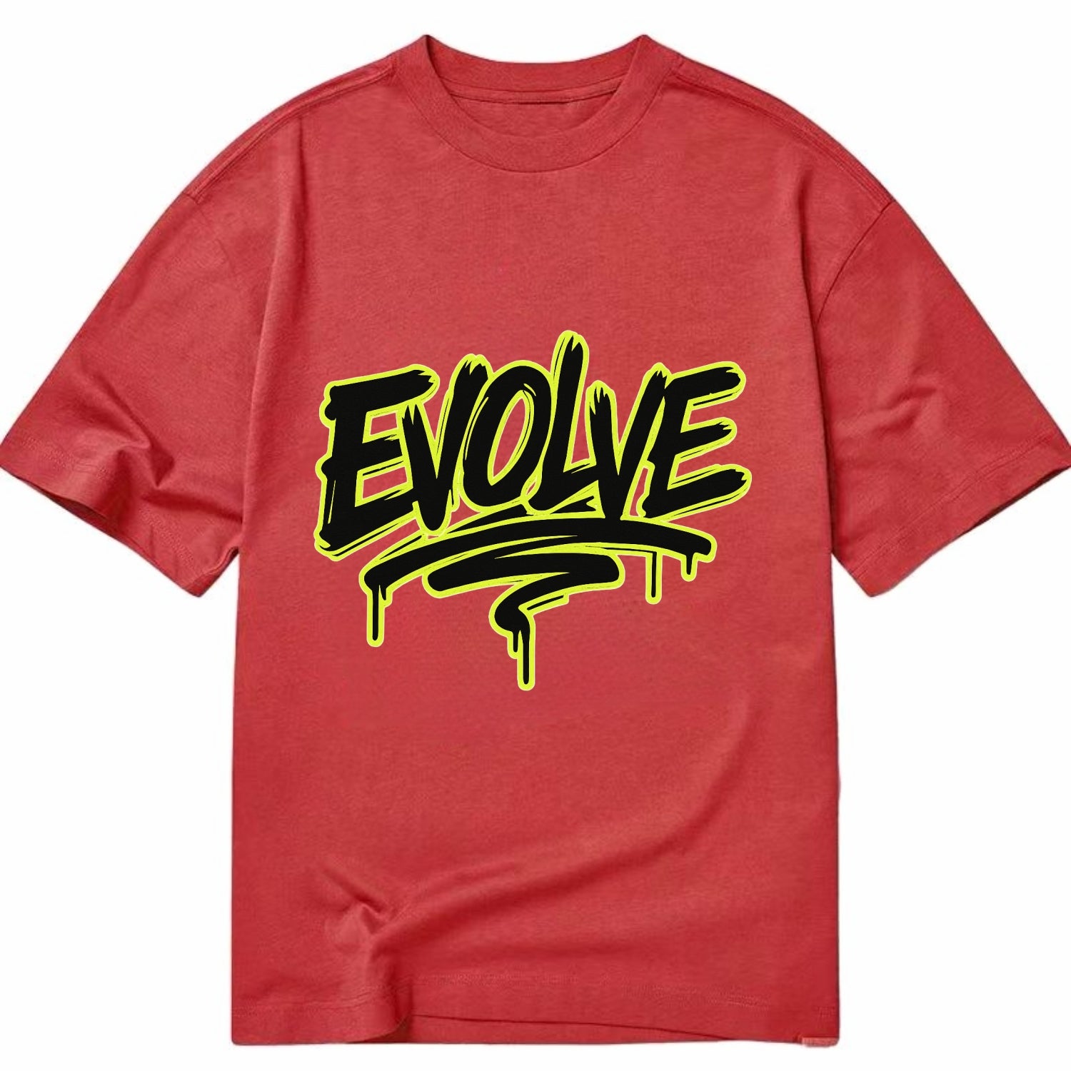 Bold typography design - "EVOLVE" - changing, becoming better - Classic T-shirt - Red