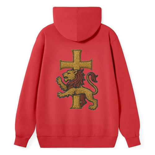 Lion and Cross  - Classic Pullover Hoodie