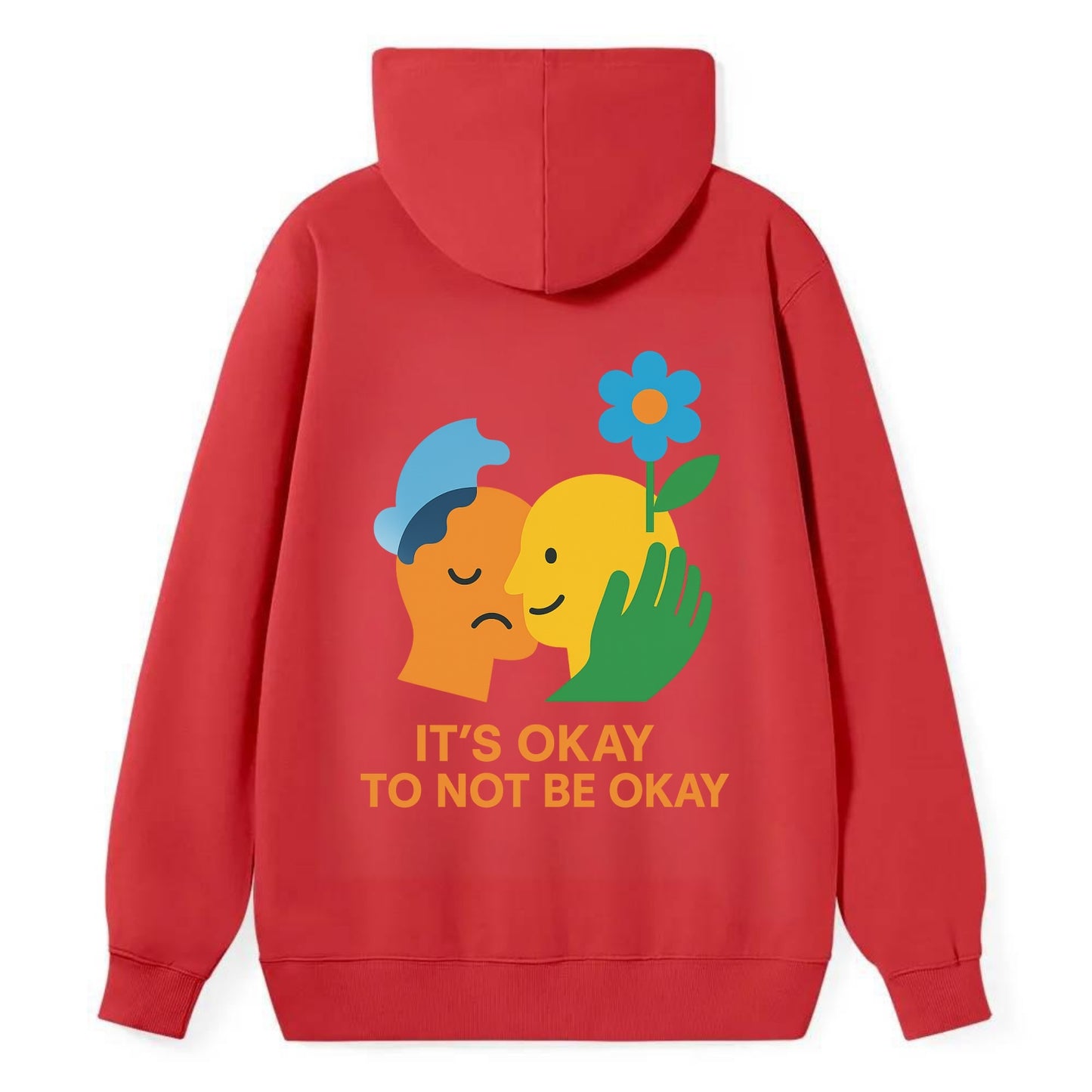 Mental health stigma fading as support grows - "It's Okay to Not Be Okay" - Classic Pullover Hoodie - Red