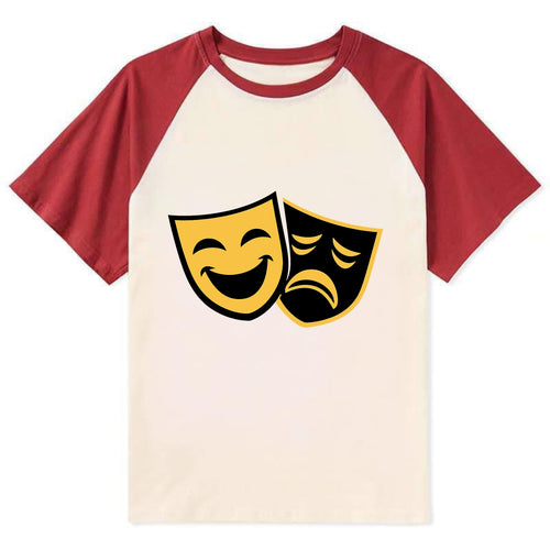 Golden Duality of Theater - Contrast Raglan T-shirt