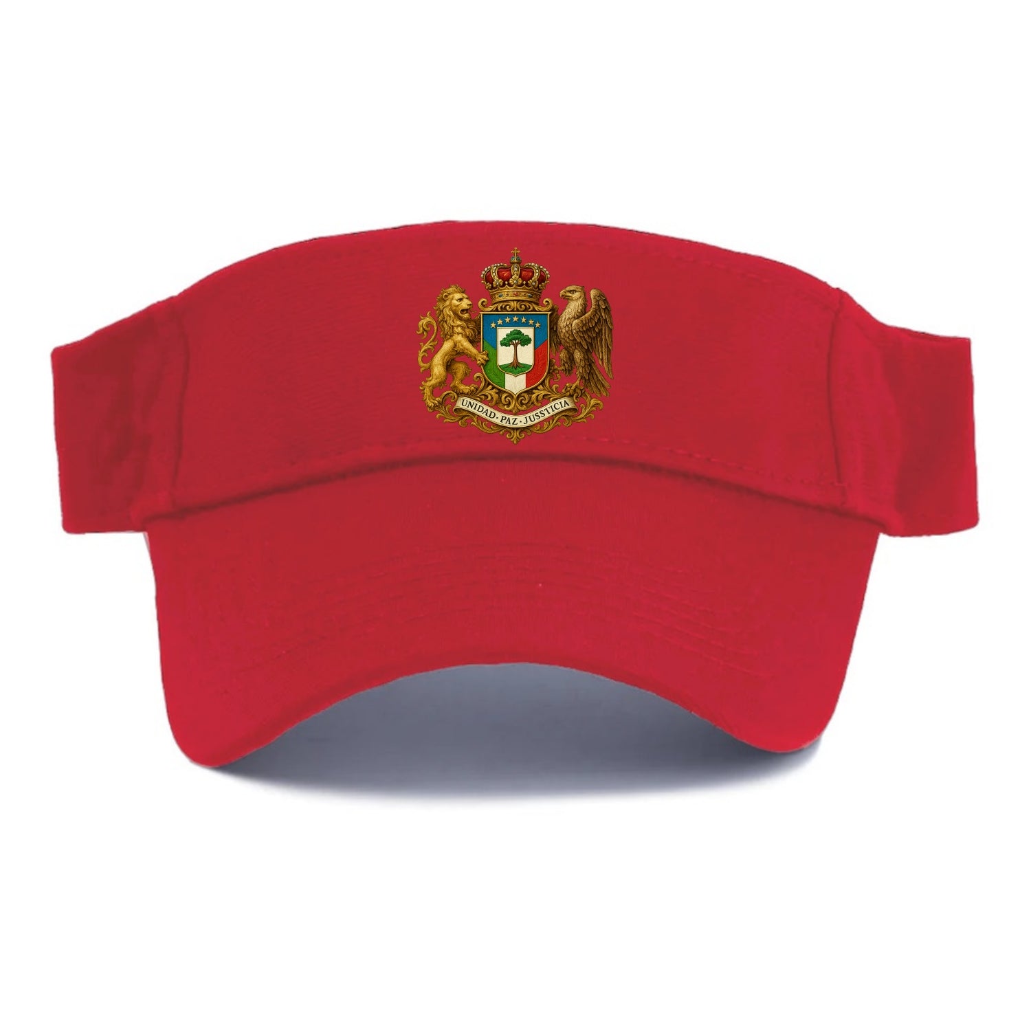 Equatorial Guinea Silk Cotton Tree Emblem  - Visor - Red
