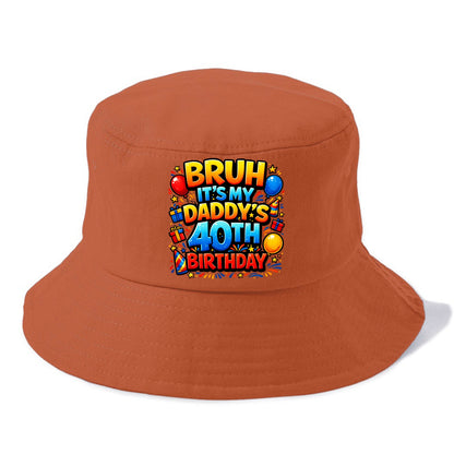 Daddy's 40th Birthday - Bucket Hat - Red