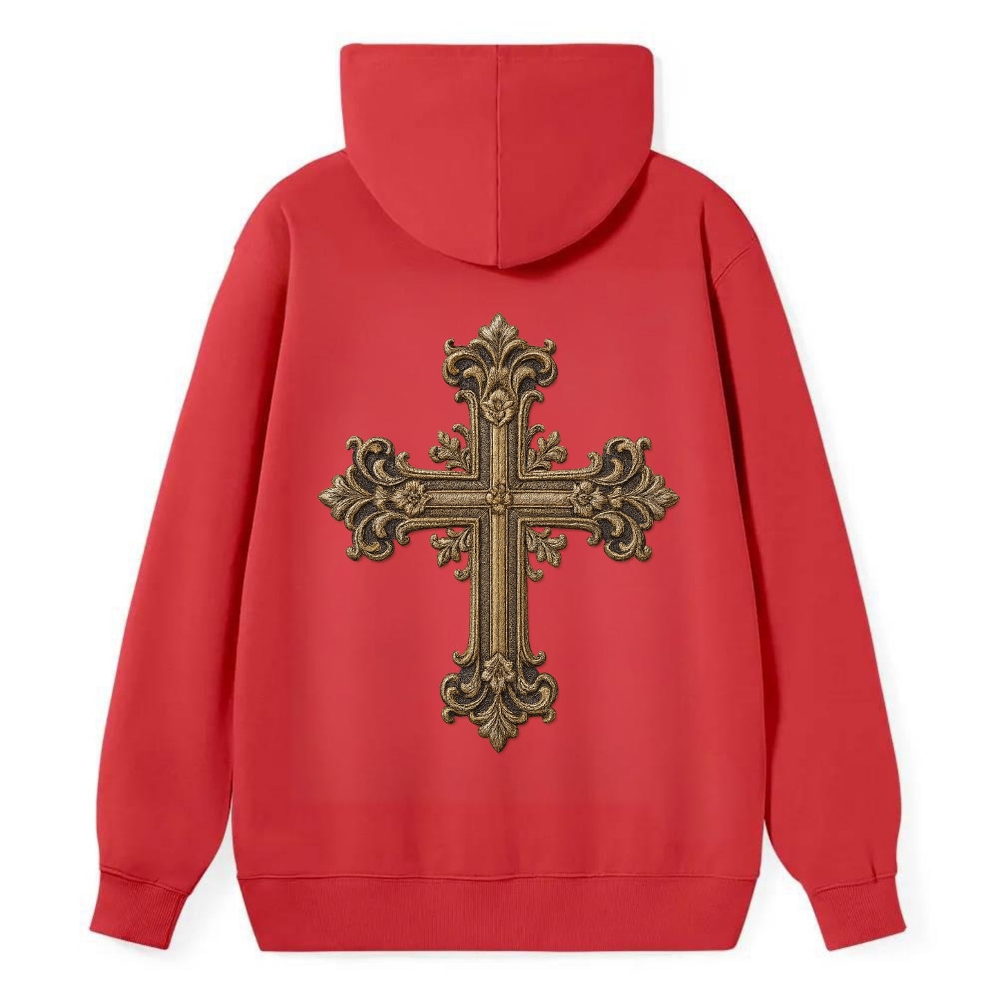 Victorian Cross  - Classic Pullover Hoodie - Red
