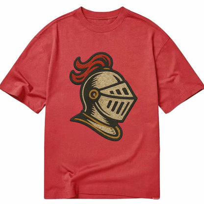 Knight Helmet  - Classic T-shirt - Red