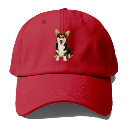 Tricolor Corgi - Baseball Cap - Red