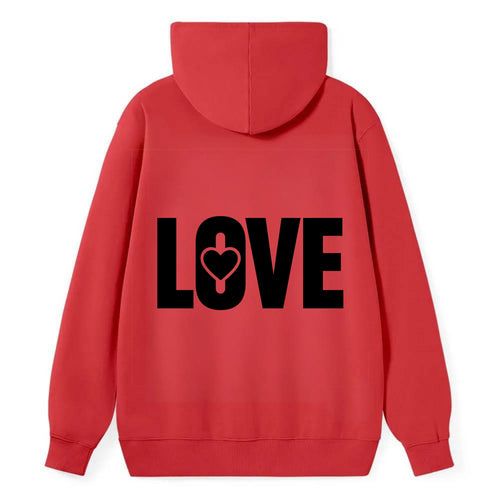 Bold typography design - LOVE - universal connection, heart centered - Classic Pullover Hoodie