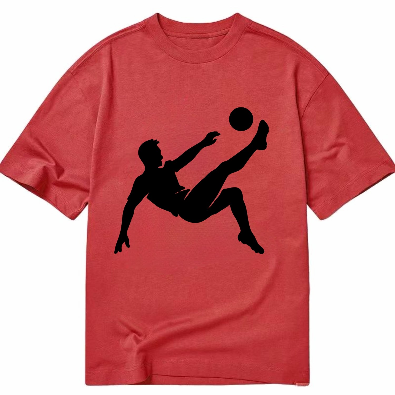 Soccer player kicking ball mid-air - Classic T-shirt - Red
