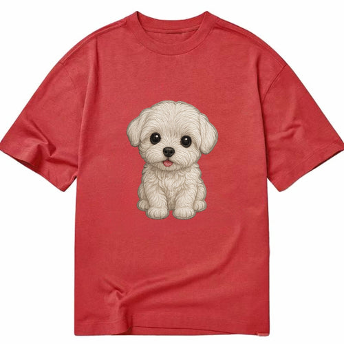 Baby Maltese Puppy - pure white silky coat, black button eyes, tiny nose, - Classic T-shirt