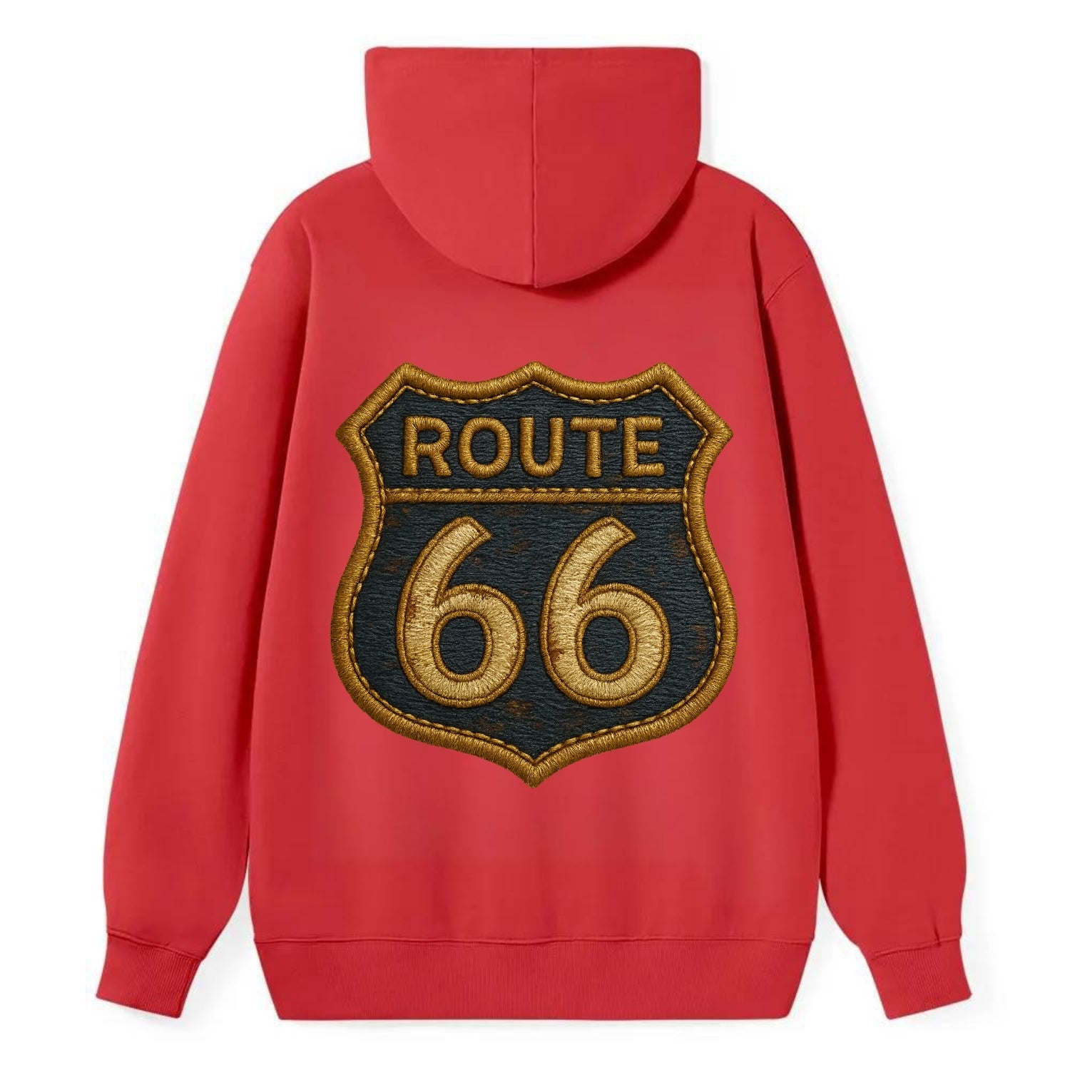 Route 66  - Classic Pullover Hoodie - Red