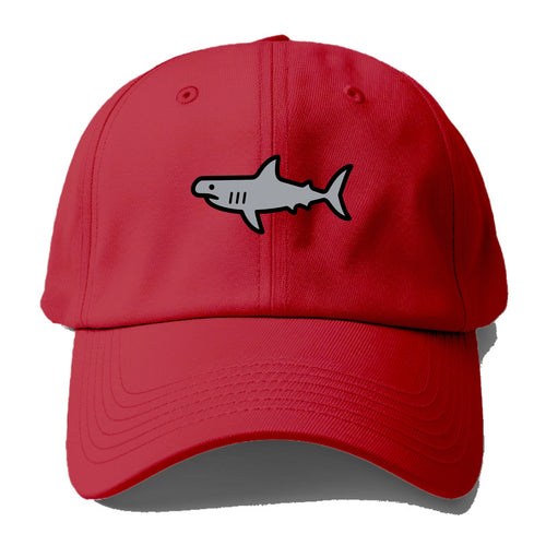 Hammerhead Shark - Gray distinctive head flat side profile - Baseball Cap