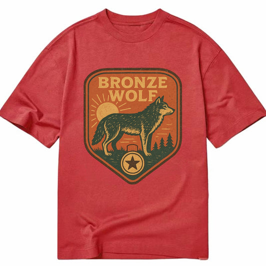 Bronze Wolf Medal  - Classic T-shirt - Red