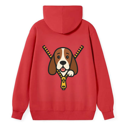 Basset Hound - Classic Pullover Hoodie - Red