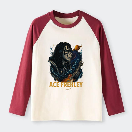 Icon Portrait - Raglan Long Sleeve T-Shirt - Red