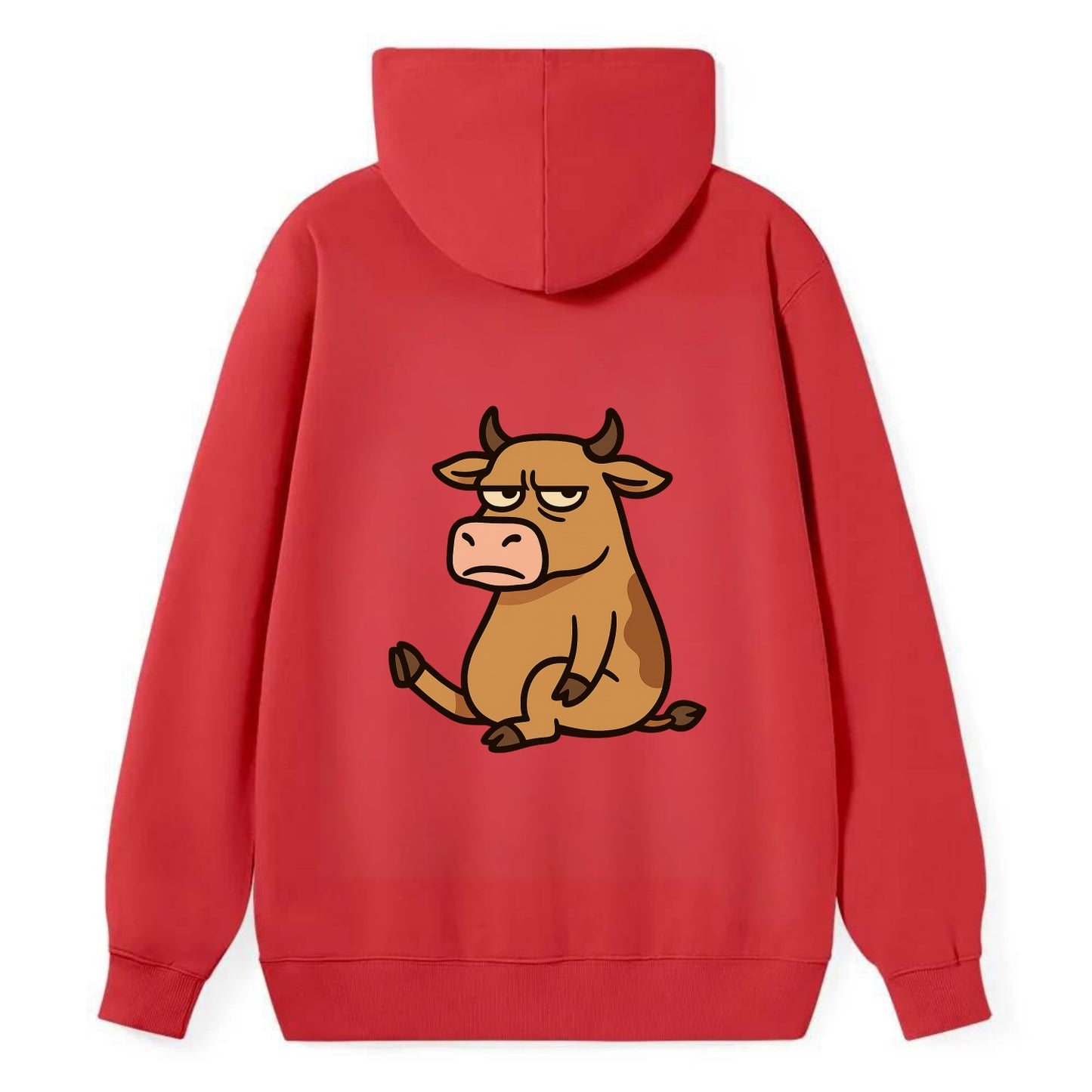 The Cow Judging Silently - Classic Pullover Hoodie - Red